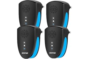 HNYGS-EU 3 Modalità Repellente Antizanzare Ultrasuoni, 4 Pack Per Topi per Insetti, Anti, Zanzare, Formiche, Ratti, Scarafaggi, Mosche, Sicuro per Umani e Animali Domestici, Controllo Parassiti Senza Chimici