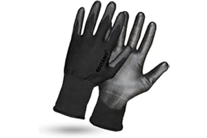 TS Tactical Store Guantes EXTRA FINOS Anti-corte FULLSENS TACTIL Negros | EN388 | ROSTAING Anti corte nivel F | 1 Par (Talla 8)