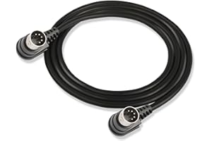 GINTOOYUN Cavo MIDI DIN a 5 Poli Ad Angolo Retto 90 Gradi, Maschio per Mixer Musicale, Dispositivo MIDI e Altri (1,5 m)