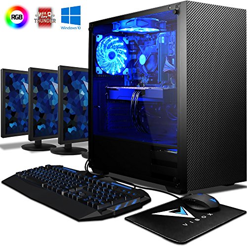 VIBOX Pyro GLR770-204 Gaming PC Ordenador de sobremesa con Cup n de Juego Win 10 3X Triple 22 HD Monitor 4 0GHz Threadripper 8-Core GeForce GTX 1070 16GB DDR4 RAM 480GB SSD 2TB HDD VIBOX Pyro GLR770-204 Gaming PC Ordenador de sobremesa con Cup n de Juego Win 10 3X Triple 22 HD Monitor 4 0GHz Threadripper 8-Core GeForce GTX 1070 16GB DDR4 RAM 480GB SSD 2TB HDD