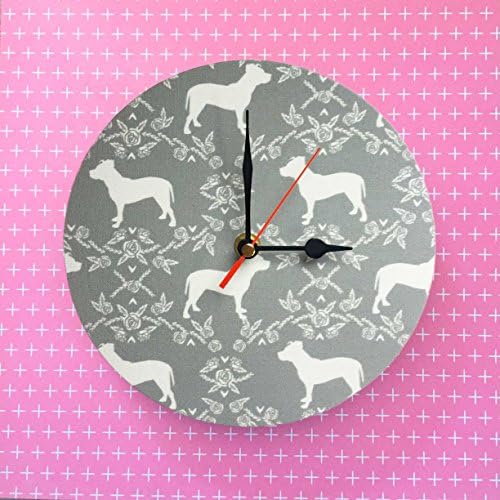 Dog Wall Clock - Fabric Wall Clock - Staffie, Staffordshire Bull Terrier, Staffy