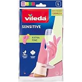 Vileda Candy Pink Sensitive Eldiven,%100 Doğal Lateks, L