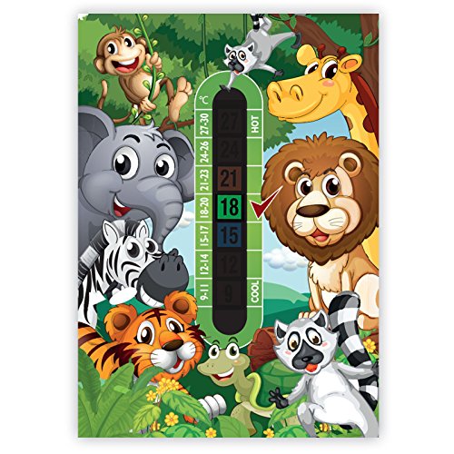 Jungle Animals Nursery and Baby Room Thermometer