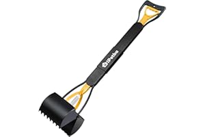 IPETBA 80 cm Raccogli Cacca Cane Manico Lungo Senza Piegarsi Paletta Raccogli Cacca Cani Pieghevole Pooper Scooper per Ghiaia, Terreno, Erba