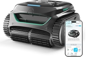WYBOT C2 Poolroboter Akku Boden und Wand für Einbaupools bis 150㎡, Doppelfiltration, 3-Fach Motor, Starke Saugkraft, Wandkletter & Wasserlinie, 180 Min, App(Schwarz-Grün Grau)