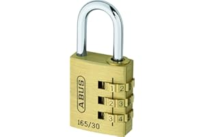 ABUS Zahlenschloss 165/30 - Vorhängeschloss aus Messing - mit individuell einstellbarem Zahlencode - Kofferschloss / Spindschloss - ABUS-Sicherheitslevel 3