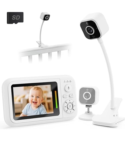 Babystar Baby Monitor with Camera and Night Vision, 2.4GHz Wireless Video Baby Monitor with Rechargeable Battery, Two-Way Call, 2.4 Inch HD Display, Eco Mode Babystar Baby Monitor with Camera and Night Vision, 2.4GHz Wireless Video Baby Monitor with Rechargeable Battery, Two-Way Call, 2.4 Inch HD Display, Eco Mode