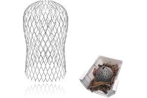 GNHG 3 Pezzi Filtro Grondaia Alluminio - Protezione Grondaia Anti Foglie Detriti per Pluviali 5-6.5cm, Filtro Scarico Tetto Riutilizzabile Anticorrosione