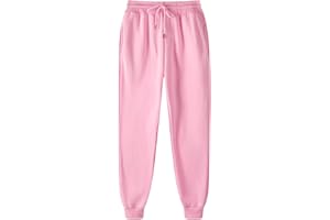 GÉNÉRIQUE Pantalon de Jogging Femme Sweatpants Taille Élastiqué avec Poches Pantalons de Survêtement Mode Sport Uni Sarouel Jogging Pantalon Workout Training Chaud Pants Automne Hiver 2025
