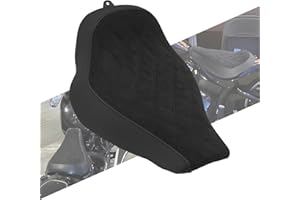 HCmotorku Cuscino per sella moto pilota solo sedile conducente sedile passeggero cuscino adatto per Harley Softail 114 107 Breakout Fatboy 2018-2024 FXBR FLFBS cuciture nere