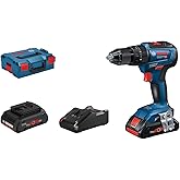 Bosch Professional Akku Schlagbohrmaschine GSB 18V-55, Blau (2x 4,0 Ah ProCore Akku, 18 Volt System, Bohr-Ø in Mauerwerk: 10 