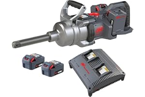 INGERSOLL-RAND Ingersoll Rand Llave de Impacto Inalámbrica 1" 20V, Profesional y Potente, con 4 Baterías 5.0 Ah y Cargador Doble
