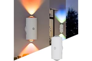 FotuYogo Motion Sensor Light Indoor, 1Pc RGB Multi-Color Changing LED Wall Sconces with USB Cable & Magnetic Patch, Rechargeable Night Lights for Bedroom Corridor Staircase