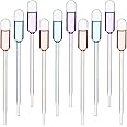 Supertek 1ml Pack of 10 Reusable Plastic Pasteur Pipette | Squeeze Dropper | Transfer Liquid | Ink Filler | Graduated Pipettes for Science Lab Experiments