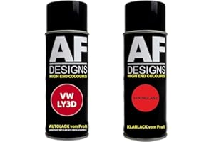 Alex Flittner Designs, vernice spray per auto, set per VW/Volkswagen Tornadorot LY3D vernice base trasparente, bomboletta spray 400 ml