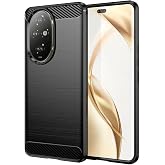 Microcase Honor 200 ile Uyumlu Brushed Carbon Fiber Silikon Kılıf - Siyah AL3332