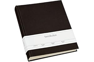 SEMIKOLON; Semikolon Medium Bound Album photo en lin, noir, Medium