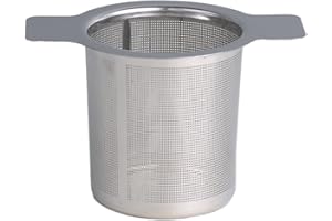 GÉNÉRIQUE Filtre À Thé Filtre À Thé Trou Fin Acier Inoxydable Infuseur À Thé Passoire Infuseur Thé En 304 Acier Inoxydable Passe-Thés À Manche Avec Deux Languettes Et Couvercle Universel Pour Théière Filtre