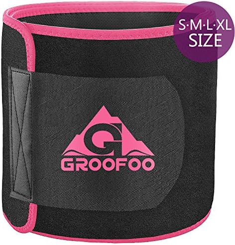 Waist Trimmer, GROOFOO Neoprene Ab Slimmer Weight Loss Wrap [Sweat Belt] [Belly Fat Burner band] Lightweight Sweat Sauna Thermal Band, Stomach Wrap Workout Enhancer for Cardio Gym Exercise