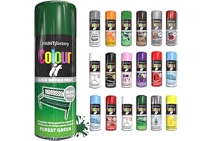 SCHNAZZ - 1 x All Purpose Forest Green Aerosol Spray Paint 400ml Fast Dry, Quick Drying Spray and Excellent Coverage for Wood, Metal, Plastic, Glass and More