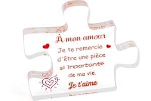 HISXIERNG Cadeau Couple Acrylique Puzzle Cadeaux Saint Valentin Idee Cadeau Couple Cadeau pour Son Copain Cadeau pour Couple Cadeau Amoureux pour Homme Cadeau Copain Cadeau Petit Copain Amour