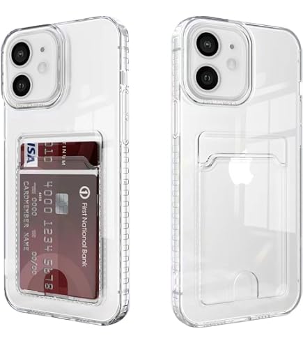 INF Handyhülle Für IPhone 12, Transparent & Stossfest Mit Kartenhalter – TPU Material