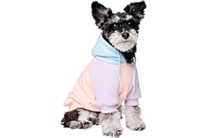 Spark Paws Sudadera con capucha para perro de calidad superior, aterciopelada, comodidad y ajuste superiores, forro polar calmante, apto para todas las razas, color pastel Cotton Candy, talla M