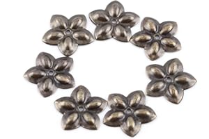 WALFRONT Clavos Retro Metal Etiquetas Muebles Sofá Puerta Del Zapato Decorativo Tack Stud Clavos de Uave/Daisy/Square/Plum Nail para Sofa Decoration Pack de 100 (23×23mm)