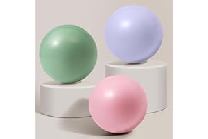 Vortix Piłka do pilatesu, 25 cm, zabezpieczona przed wybuchem i antypoślizgowa, mała, z nadmuchiwanym wężem, piłka do pilatesu do mięśni dna miednicy, do jogi i fitnessu