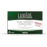 Luxéol Pousse Croissance & Fortification 3 mois, Favorise la Pousse des Cheveux, Complément Alimentaire, 90 Gélules