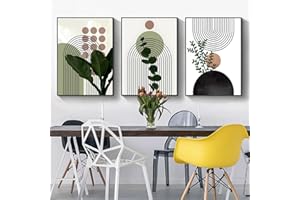PYNVDD Set di 3 poster in stile bohémien, con pianta estetica, immagini moderne, astratte, decorazione da parete, senza cornice (poster 07, 40 x 60 cm x 3 pezzi)