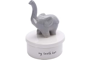 CGB Giftware | Baby Elephant Tooth Box | Tooth Organiser | Nursery Decor | My First Tooth | GB04521