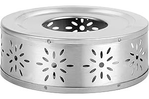 KITDAHOM Calentador de Velas de té - Calentador Base para Tetera - Mantener té calient - Tetera de Acero Inoxidable con función de Calentamiento para Velas de té - Adecuado para el hogar y la Oficina