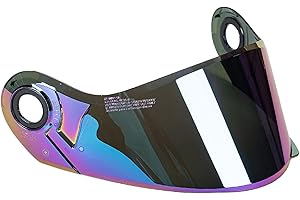 PRASKU Ronyme Lente de Visera de Casco para Cascos Integrales LS2 FF370 FF394 FF325, Color