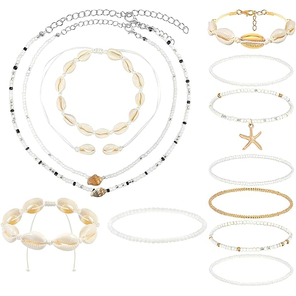 DEARMAMY Boho Ocean Necklace Med Sju00f6stju00e4rna Och Snu00e4cka Eleganta DEARMAMY Boho Ocean Necklace Med Sju00f6stju00e4rna Och Snu00e4cka Eleganta