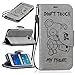 Produktbild Nancen Samsung Galaxy S7 / SM-G9300 (5,1 Zoll) Hülle, [Bär - Don't Touch My Phone] Serie Weich Leder Handyhülle Tasche Wallet Flip Case Book Cover Etui, Niedlich Bär Muster Design Ledertasche Lederhülle Schutzhülle mit Standfunktion Brieftasche und Kartenfächer