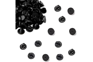 OBYJCA 30 Pcs Rubber Pin Badge Backs, Rubber Lapel Pin Backs for Badges for Badges Replacement Uniform Locking Tack Pins for Lapel Pins Jewelry Making Hats