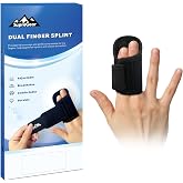 supregear Two Finger Splint (Pack of 1), Buddy Adjustable Bandage for Broken or Sprained Fingers Half Finger Ring Index Pinky