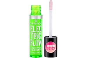 ‎ESSENCE COSMETICS essence ELECTRIC GLOW COLOUR CHANGING LIP & CHEEK OIL, Rouge, Transparent, pflegend, Expressergebnis, farbanpassend, vegan, ohne Alkohol, ohne Parabene, ohne Mikroplastikpartikel, 3er Pack (3x4.4ml)