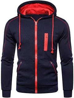 Cyiozlir Men's Sweat Jacket Hoodies Hooded Sweatshirt Men's Hooded Pullover with Zip Coat with Hood