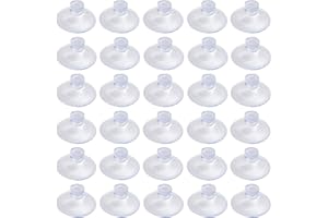 SKYPRO NA - 50 ventosas de cabeza de hongo de 20 mm, almohadillas de goma de PVC transparente sin ganchos/soporte de succión adhesivo extra fuerte