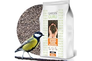 GardenGuru Schwarze Sonnenblumenkerne Wildvogel 10 kg Vogelfutter Winter Winterfutter