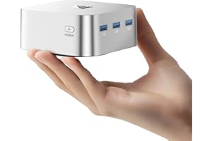 ACEMAGICIAN T8PLUS Mini PC, Ιntel Alder Lake-N100 (hasta 3,4 GHz), 12GB LPDDR5 256GB M.2 SSD, Mini Ordenador De Sobremesa Doble Ethernet,4K UHD,para Negocios Oficina en Casa