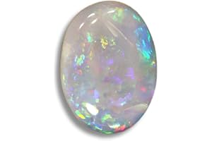 RRVGEM 6.25 Ratti Opal Stone Certified Natural Fire Oval Shape AAA+ Super Quality Astrological Australian Opal Loose Gemstone for Man and Woman with Lab - Certificate