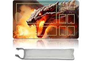 MPLR BOARD GAME Gioco da tavolo MTG tappetini da gioco + sacchetto impermeabile gratuito, bordi smussati, superficie in gomma liscia, MTG PlayMat with Zones(An Original Ancient Hellkite Playmat) (con
