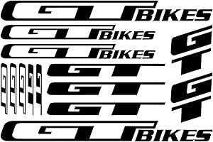 KUNGKUNG YU XI Store Vinyl Fit For GT Bikes Bicycle Accessories Decal Stickers Sheet Frame Cycle Cycling Bicycle MTB Road 32cm (Color Name : Black)