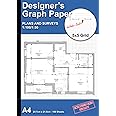 Designers A4 Graph Paper (5x5 Grid-Scale 1:100/1:50): Plan, Survey and Sketching for all Architectural and Engineering Designers. Also suitable for occasional users.