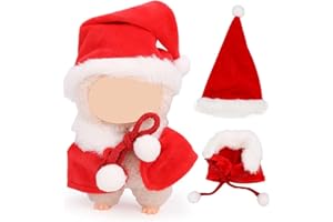 XMBYGY Clothing for Labubu (for 17/15 cm Standing/Sitting Dolls) (Not a Doll), Multiple Style Accessories, Handmade Clothing, Including Headpiece and Clothing for Girls and Women (CHTS2)