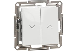 Schneider Electric Asfora EPH1370121D przycisk do rolet 10 A-250 V podtynkowy, przycisk żaluzji, zaciski wtykowe, biały