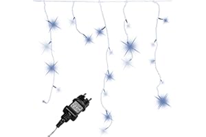 VOLTRONIC Guirlande lumineuse pluie de glace, intérieur et extérieur, IP44, choix de la taille et de la couleur, 400 LED, blanc froid